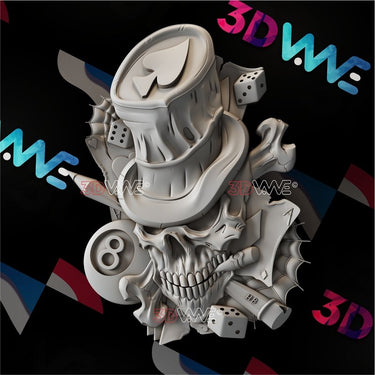 JOKER SKULL 3d stl 3DWave.us